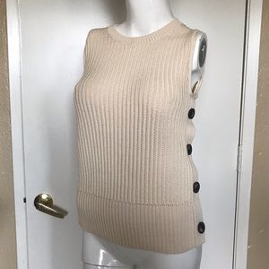 Ann Taylor Factory Side Button Sleeveless Top